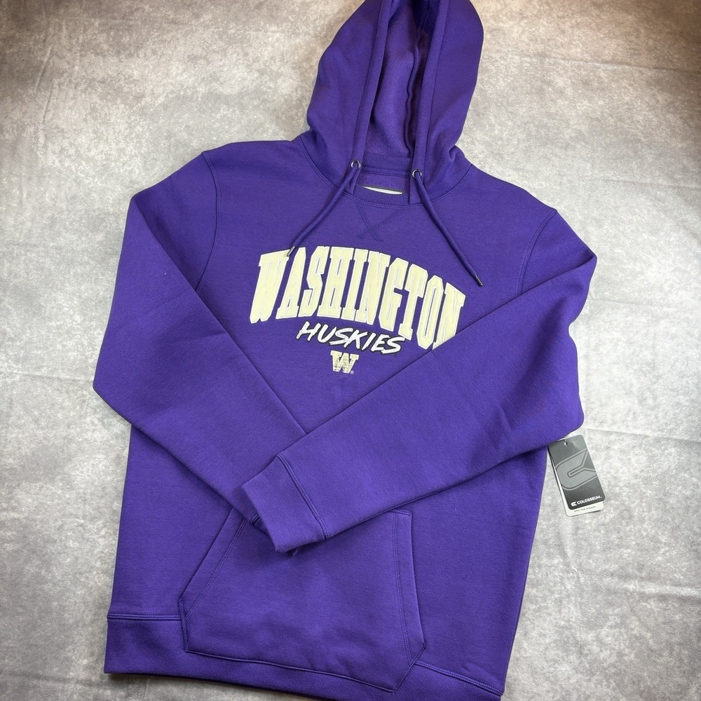 Washington Huskies Hoodie Mens L Purple College Colosseum Sample Rare NEW
